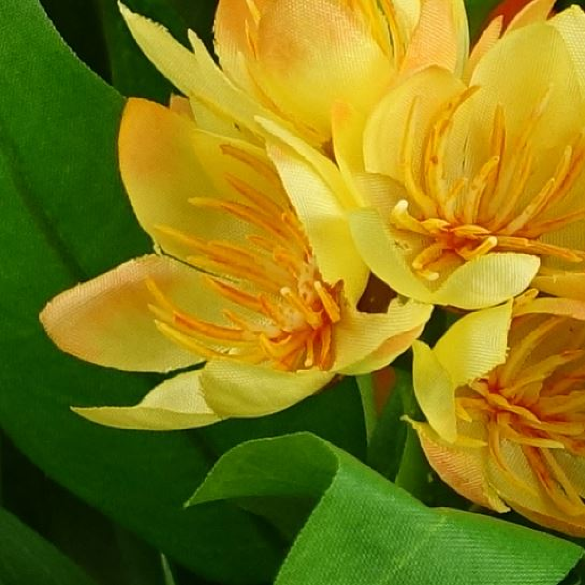 3 x 18cm Small Artificial Freesia Flowers Orange, Pink & Yellow – Indoor Flowering Plants