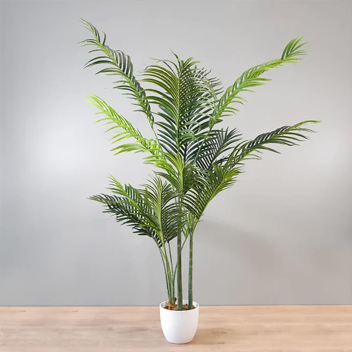 160cm Large Artificial Palm Tree in White Pot – Realistic Indoor Tropical Plant