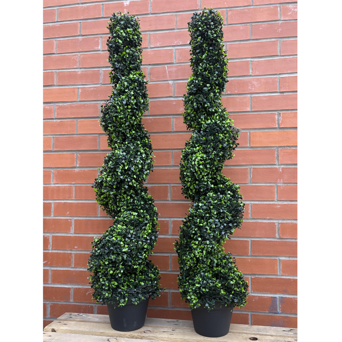 120cm Medium Artificial Boxwood Spiral Topiary Tree – Realistic Faux Topiary for Home or Office
