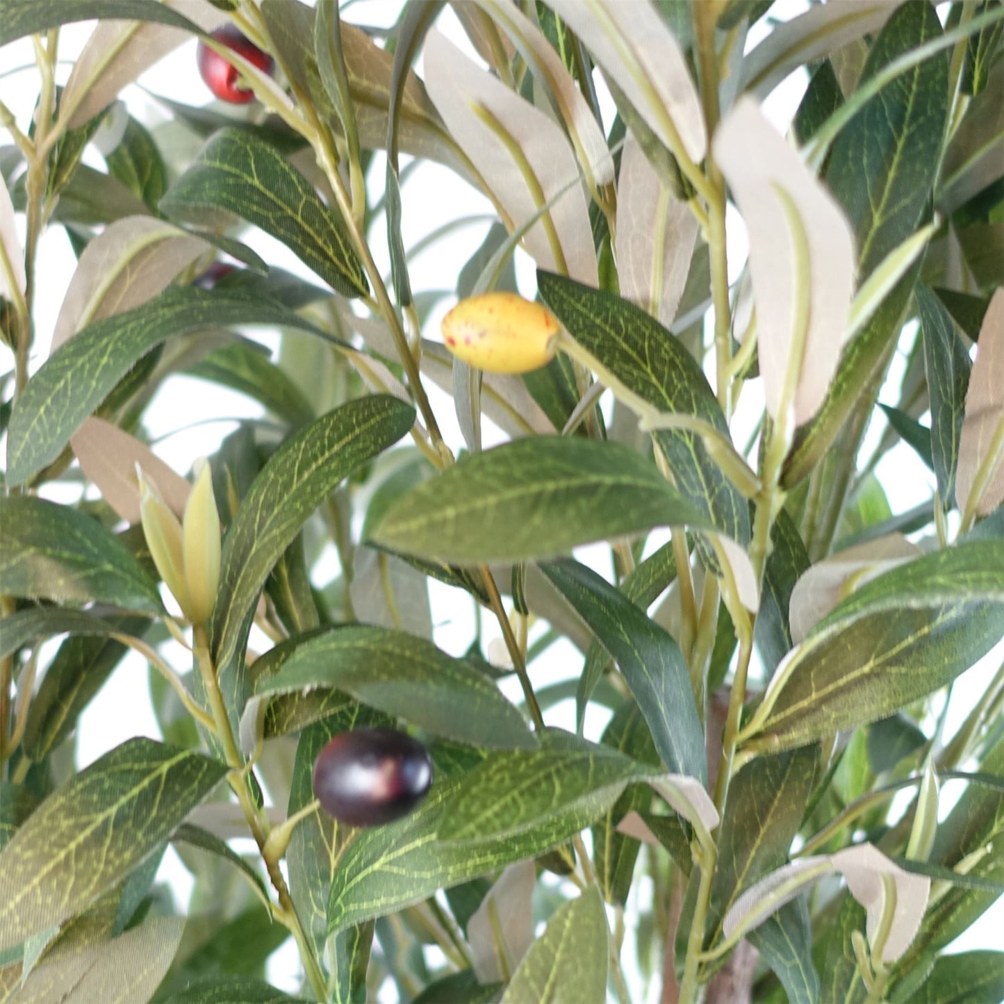 120cm Medium Artificial Olive Tree – Natural Wooden Trunk & Realistic Foliage