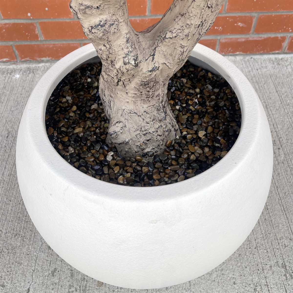 250cm Extra Large Artificial Olive Tree – Realistic Faux Olive Tree with Stone-Style Planter