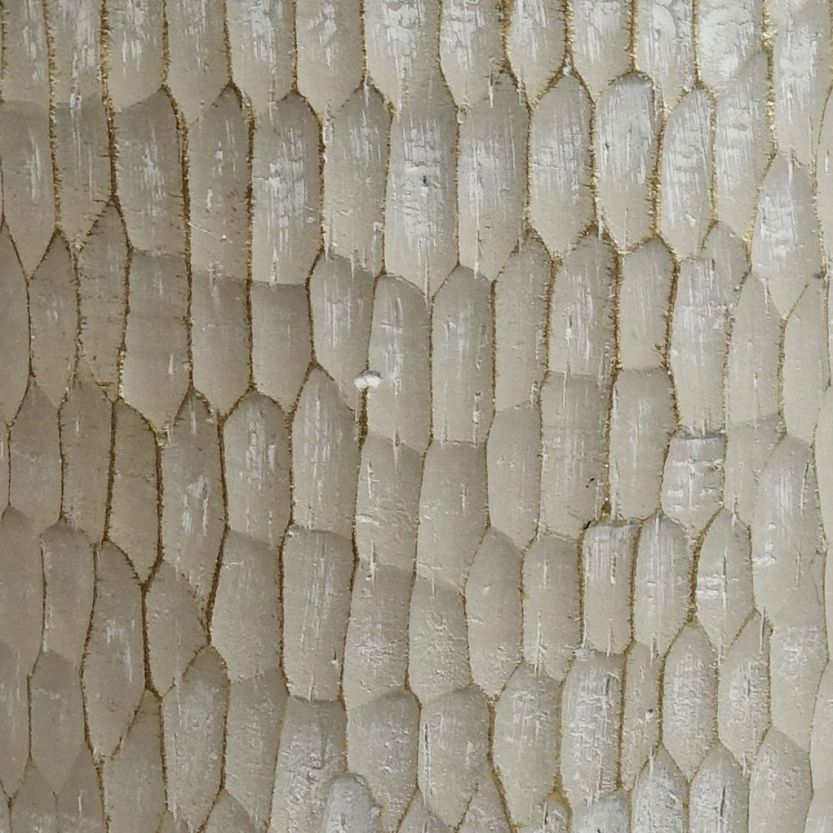 32cm x 29cm Large Brushed Gold Stone Effect Planter – Composite Indoor Plant Pot