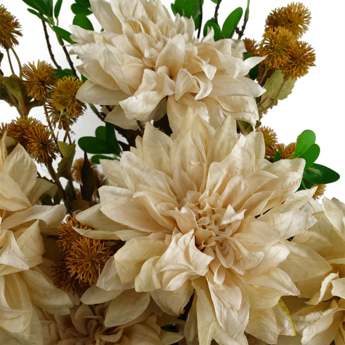 55cm Small Artificial Dusty Cream Dahlia Flower – Faux Dahlia Stem