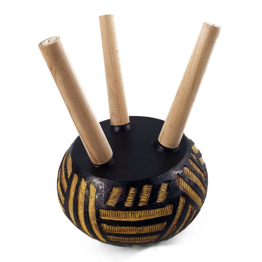 45cm x 34cm Large Bali Oval Composite Planter with Wooden Legs – Indoor Plant Stand