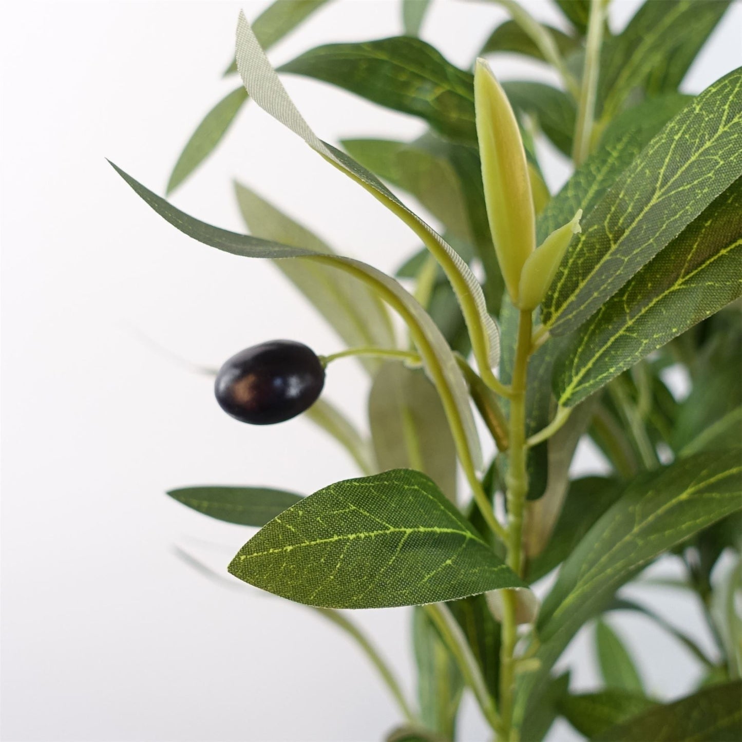 120cm Medium Artificial Olive Tree – Natural Wooden Trunk & Realistic Foliage