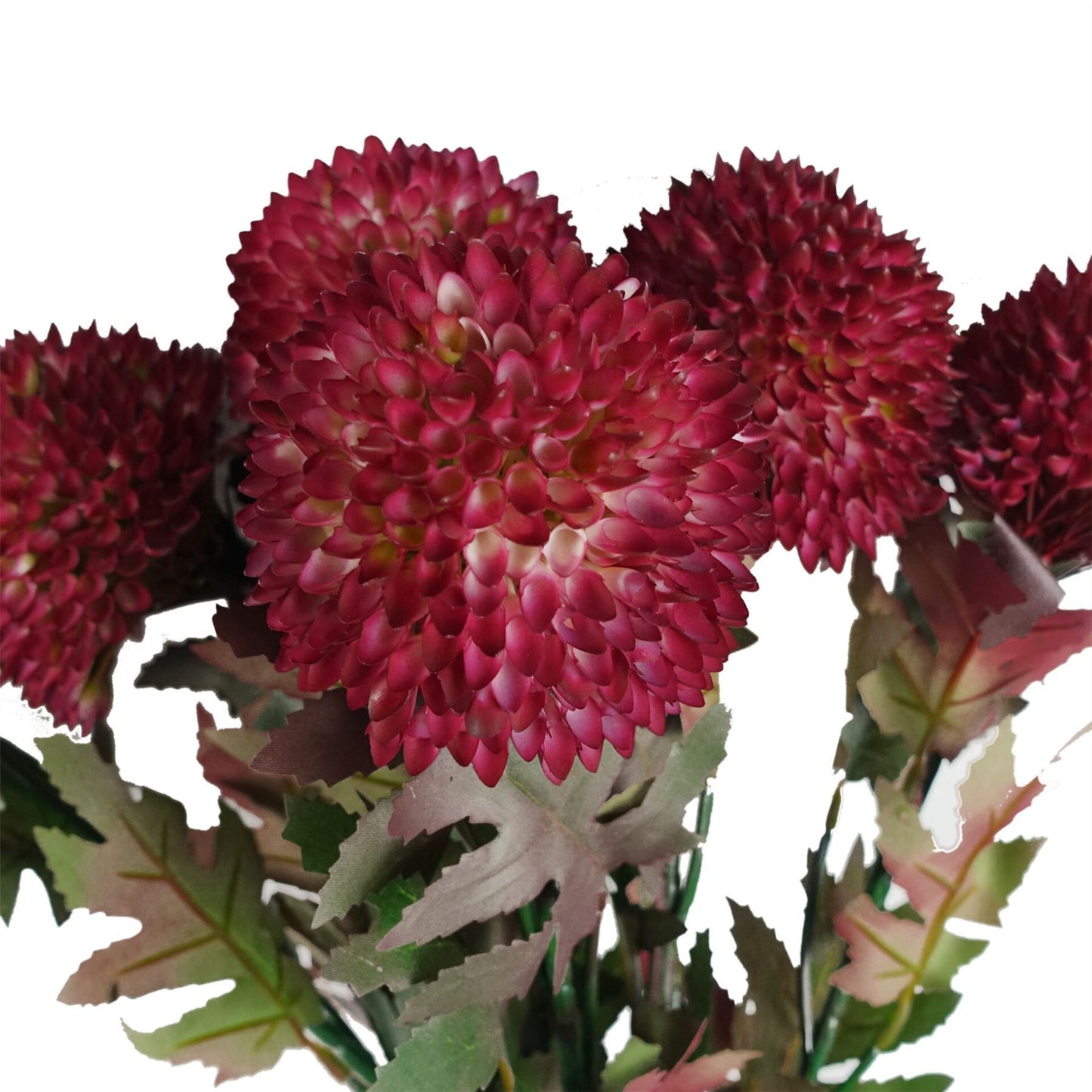 70cm Medium Artificial Pink Ball Dahlia Flower – Faux Dahlia Stem