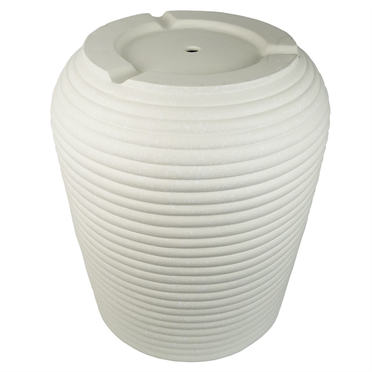 46cm x 40cm Extra Large Mikos Ridged Composite Planter – Stone Effect Indoor Planter