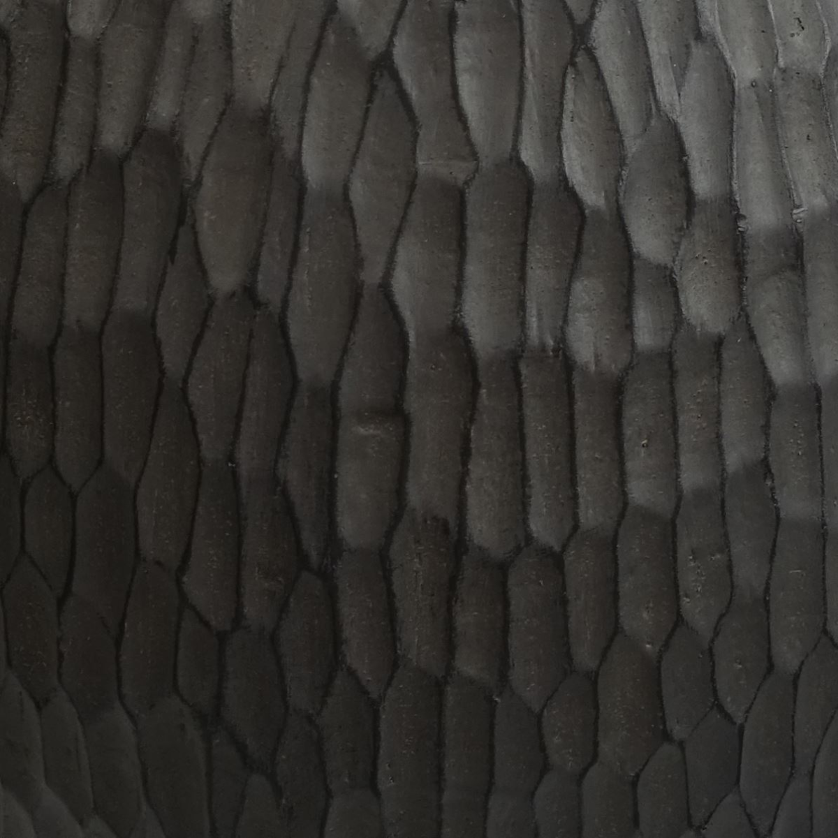 43cm x 43cm Extra Large Grey Embossed Composite Planter – Modern Stone-Effect Plant Pot