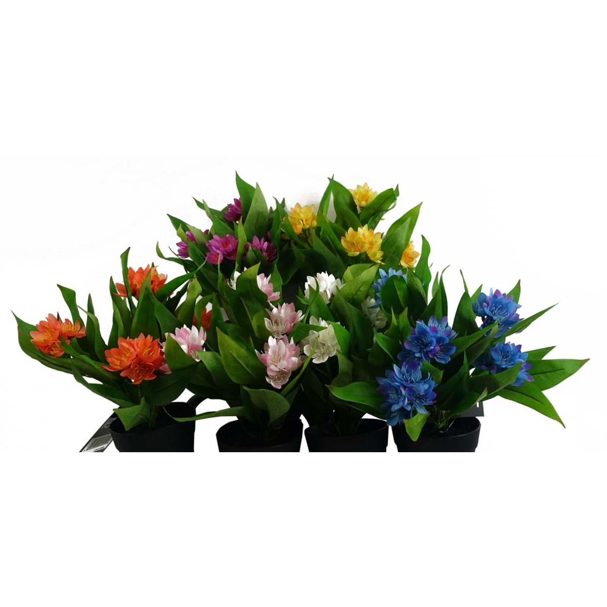 6 x 18cm Small Artificial Freesia Flowers Assorted Colours – Indoor Flowering Plants