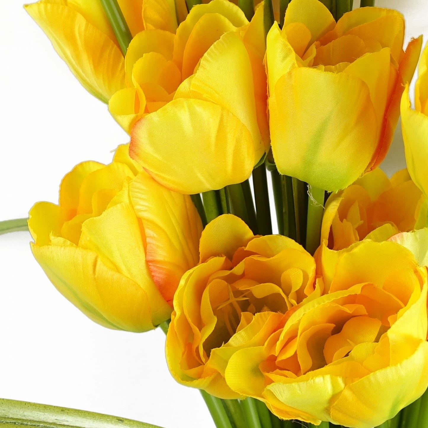 80cm Medium Artificial Yellow Tulip Stem – Faux Realistic Tulip Flowers