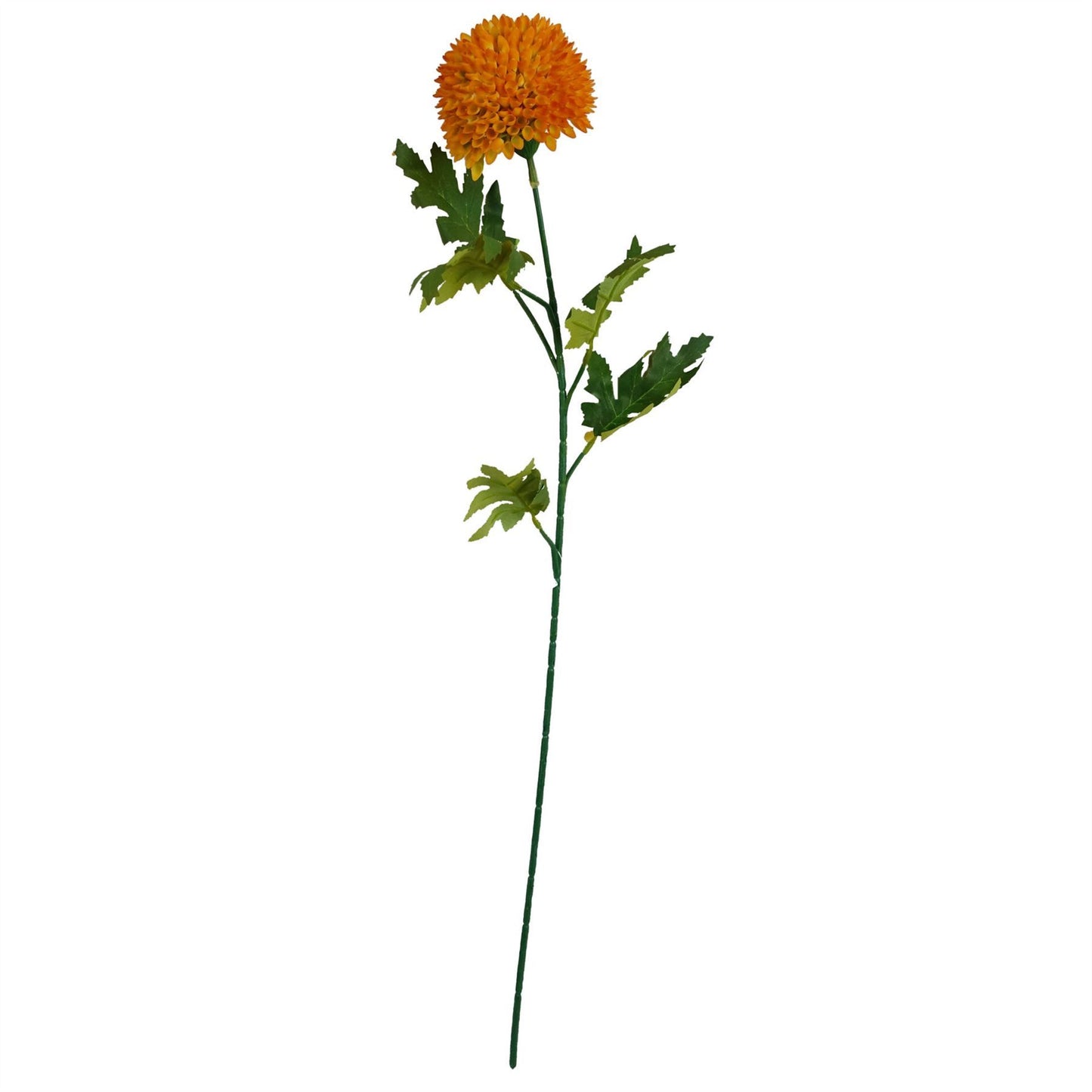 70cm Medium Artificial Yellow Ball Dahlia Flower – Faux Dahlia Stem