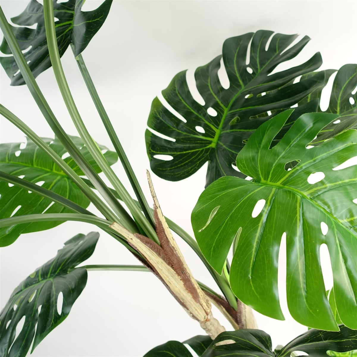 150cm Extra Large Luxury Monstera Artificial Plant with Silver Metal Planter – Lifelike Indoor Tropical Plant