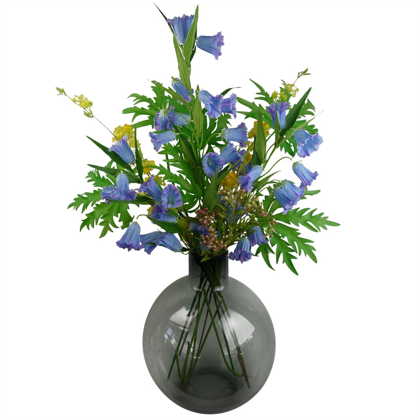 100cm Large Artificial Blue Trumpet Flower – Realistic Faux Flower Stem