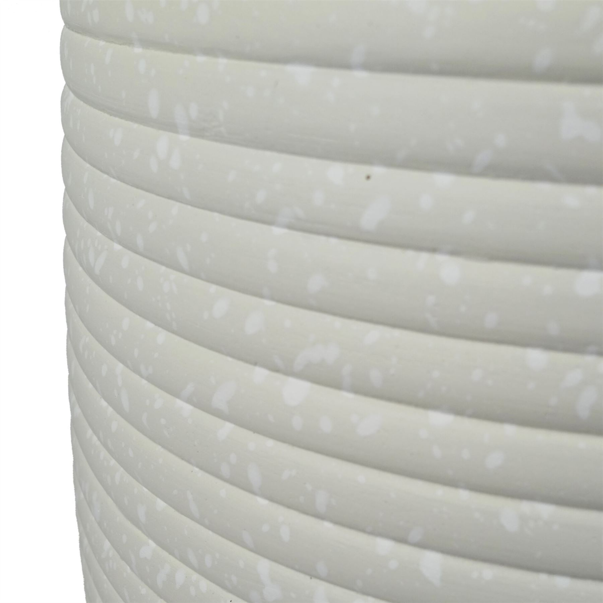 46cm x 40cm Extra Large Mikos Ridged Composite Planter – Stone Effect Indoor Planter