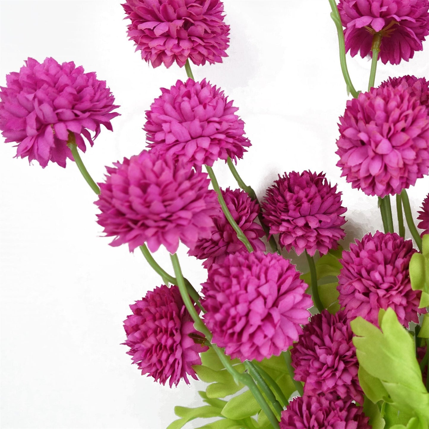 50cm Small Artificial Pink Dahlia Pompom Stem – Faux Dahlia Flower