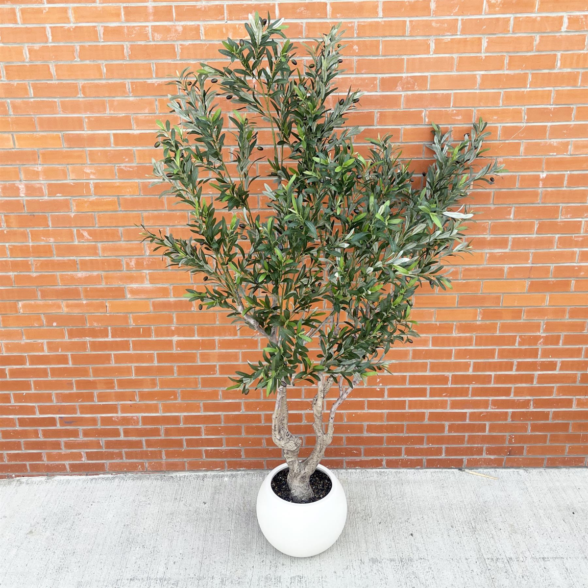 250cm Extra Large Artificial Olive Tree – Realistic Faux Olive Tree with Stone-Style Planter