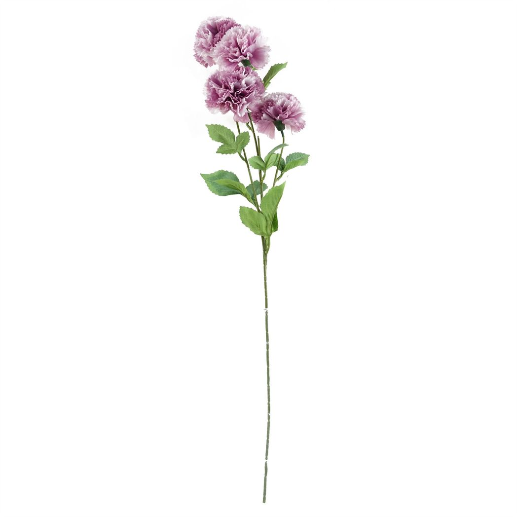 6 x 70cm Medium Pink Artificial Carnation Stems – Silk Flower Set
