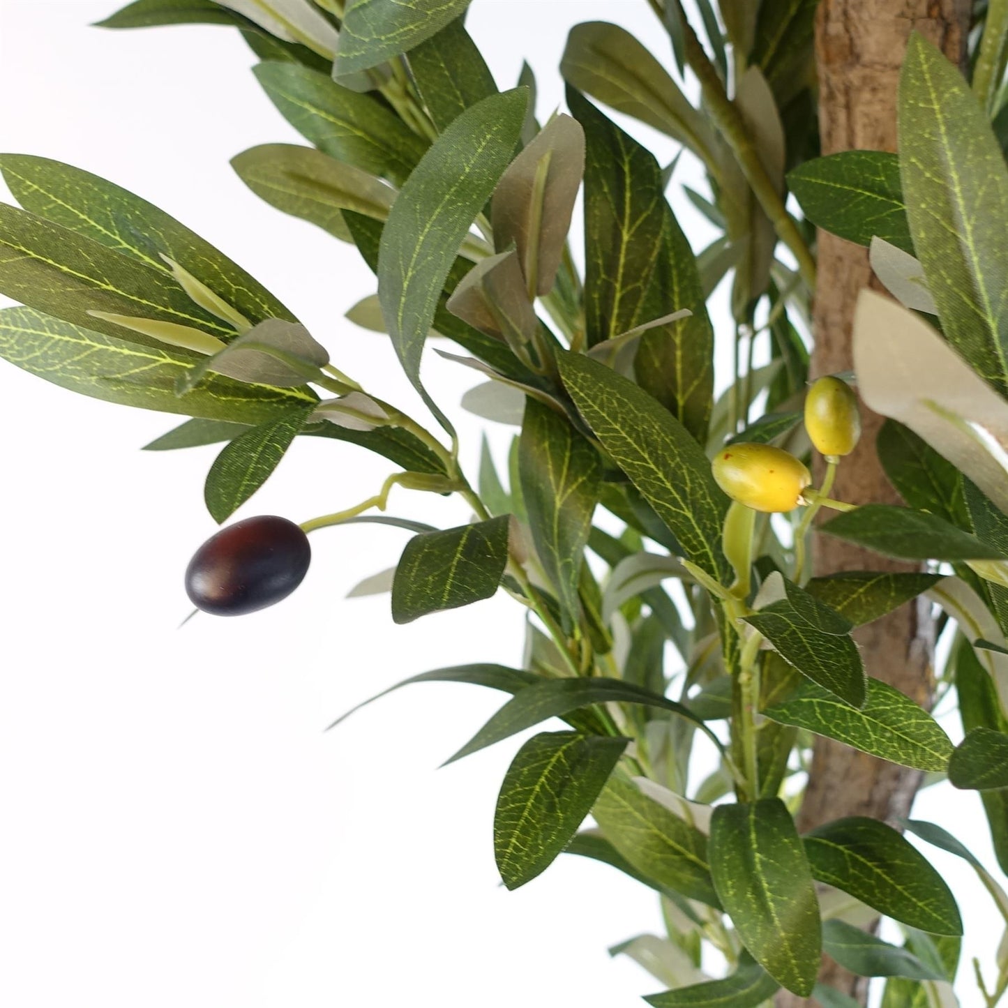 120cm Medium Artificial Olive Tree – Natural Wooden Trunk & Realistic Foliage