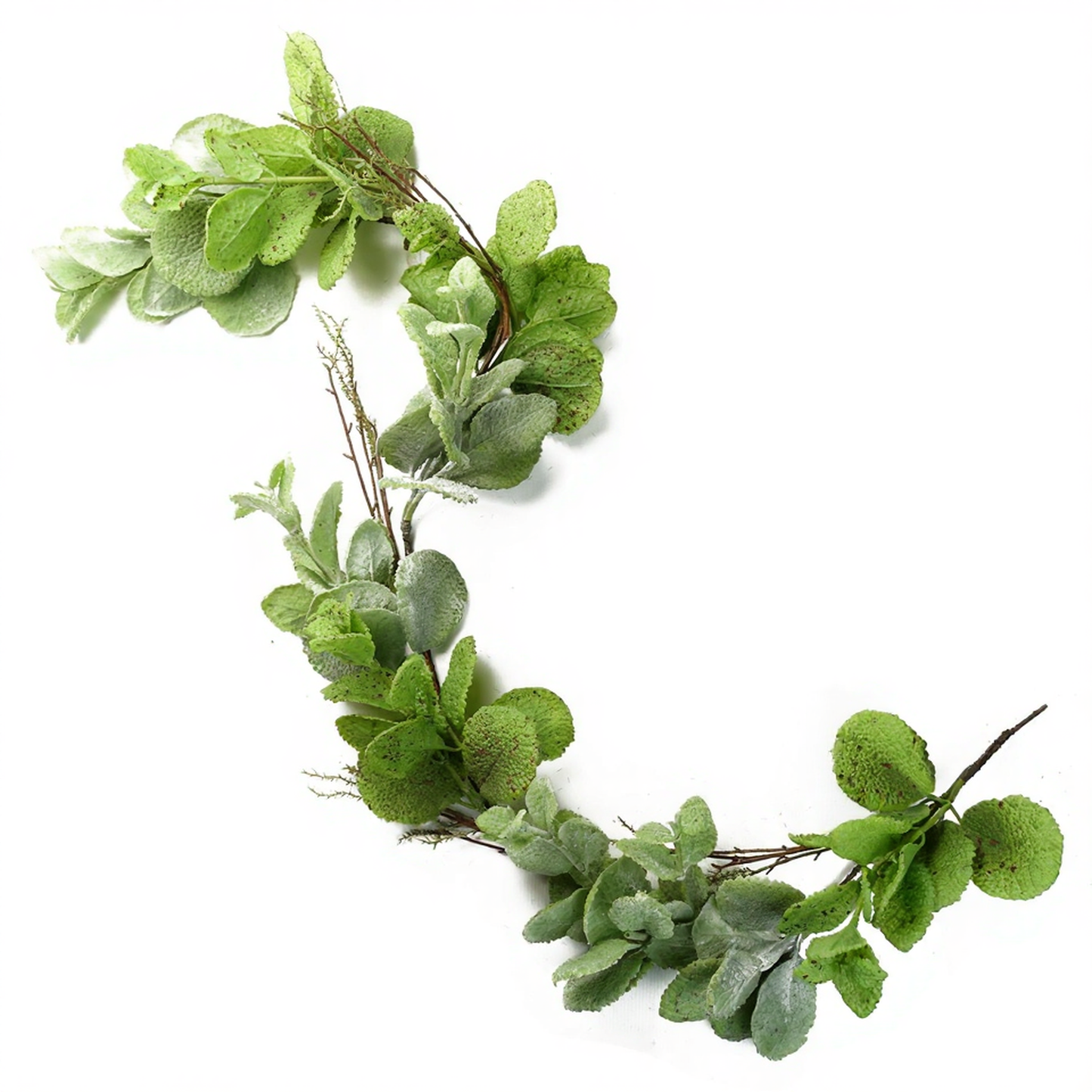 125cm Large Artificial Hanging & Trailing Mint Leaf Garland – Realistic Faux Greenery for Indoor Décor