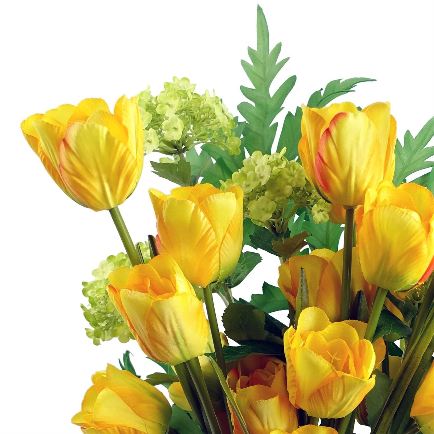 80cm Medium Artificial Yellow Tulip Stem – Faux Realistic Tulip Flowers