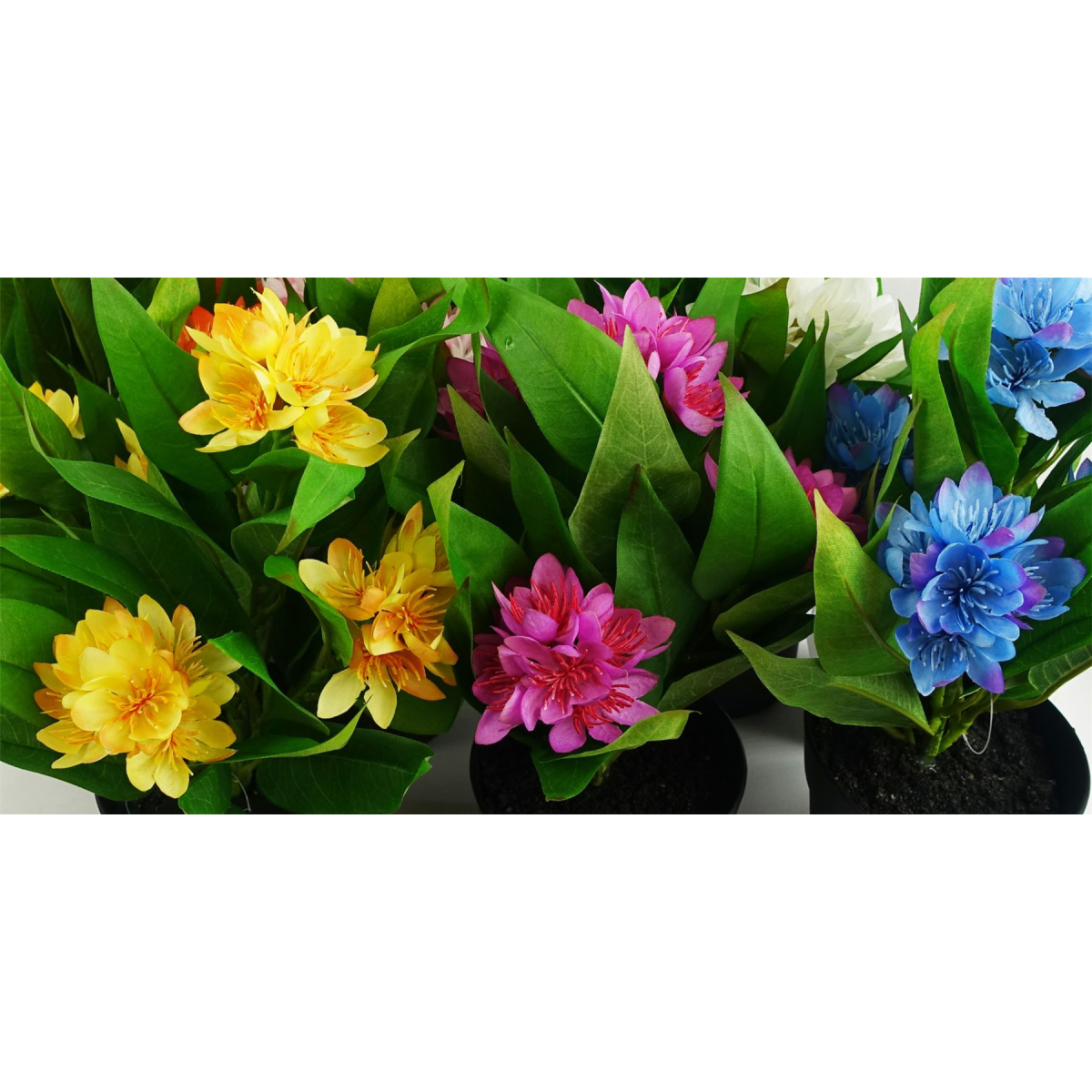6 x 18cm Small Artificial Freesia Flowers Assorted Colours – Indoor Flowering Plants