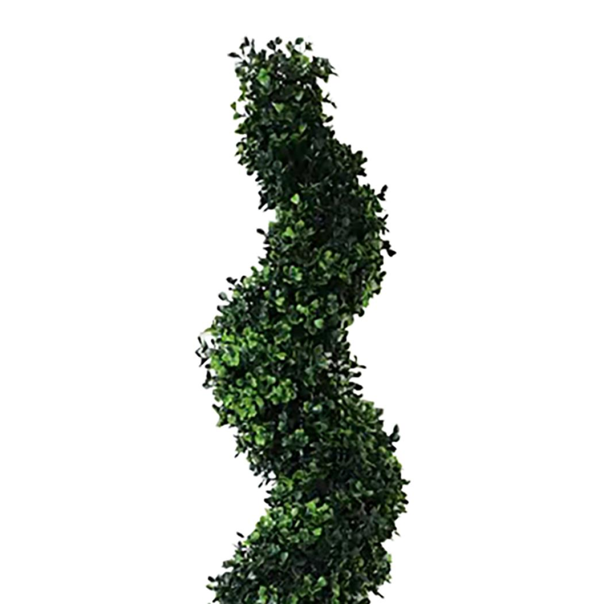 120cm Medium Artificial Boxwood Spiral Topiary Tree – Realistic Faux Topiary for Home or Office