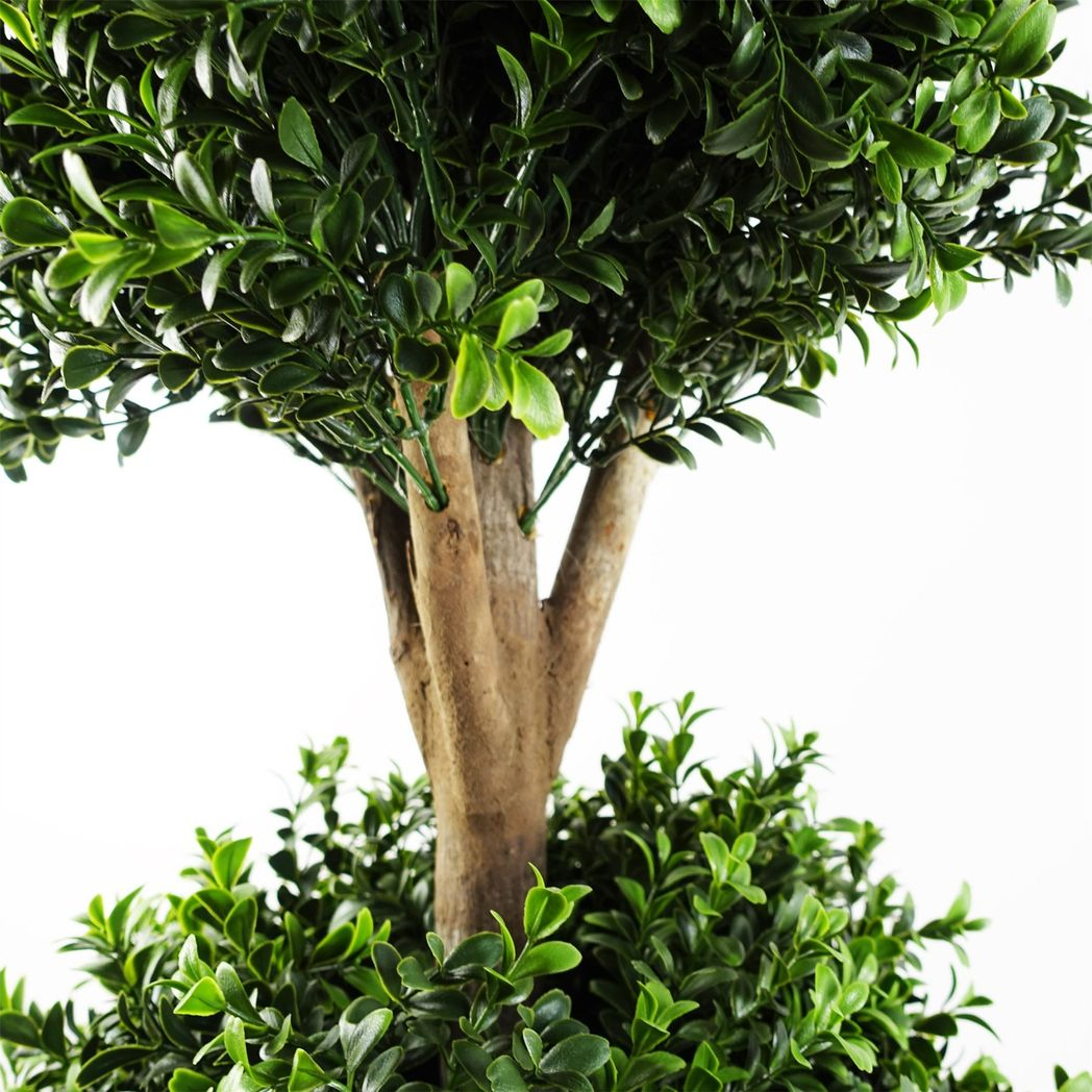 120cm Medium Artificial Buxus Triple Ball Tree – UV Resistant Outdoor Topiary for Gardens & Entrances