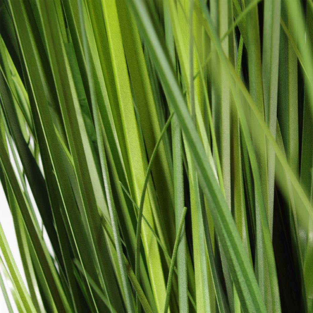 130cm Large Artificial Onion Grass Plant with Copper Planter – Tall Faux Grass Plant