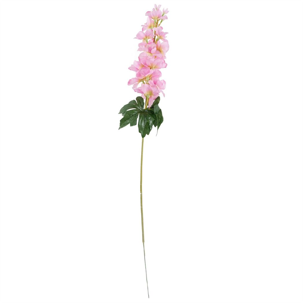 6 x 75cm Medium Light Pink Artificial Delphinium Stems – Silk Flower Set