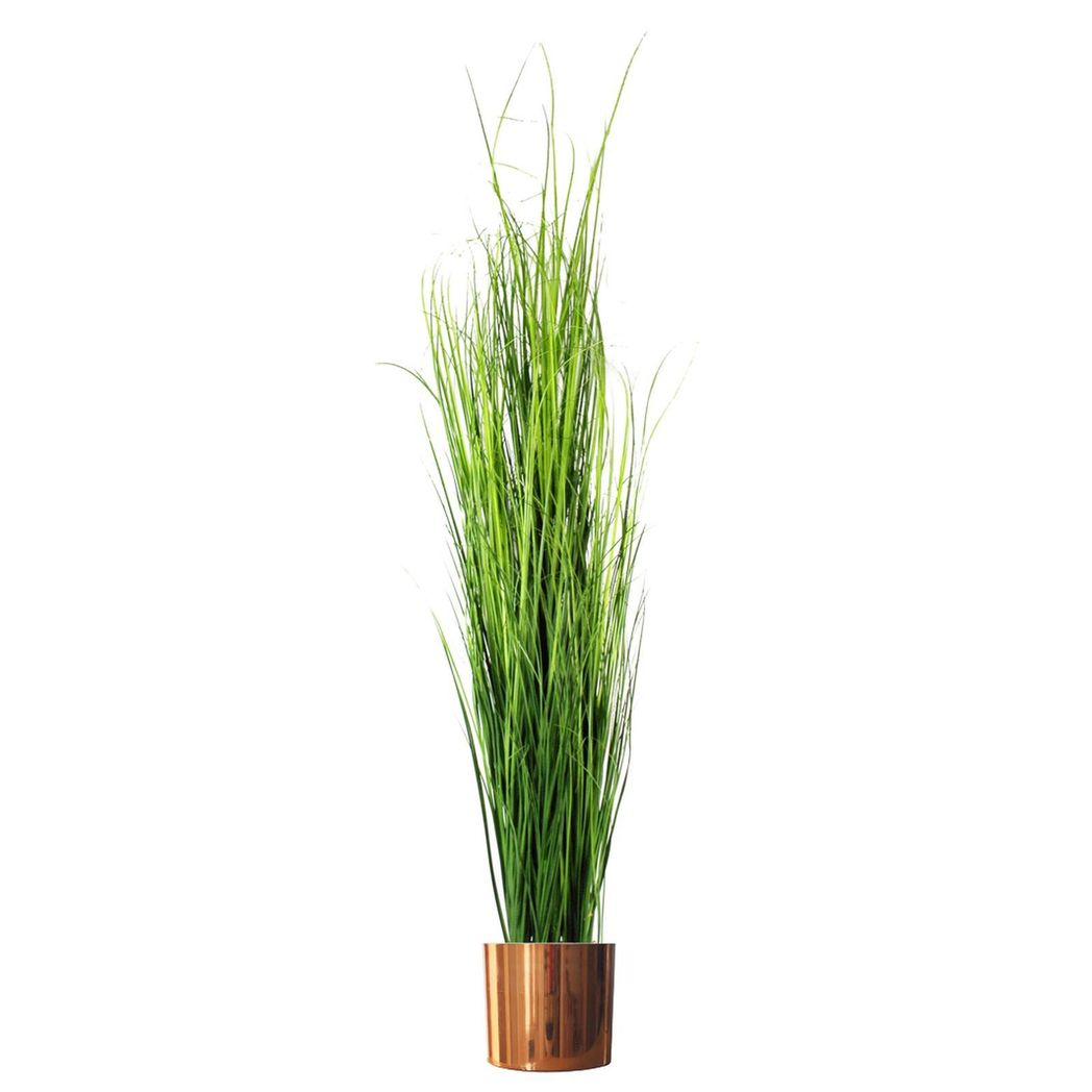20cm x 18cm Medium Polished Copper Metal Planter – Modern Copper Plant Pot