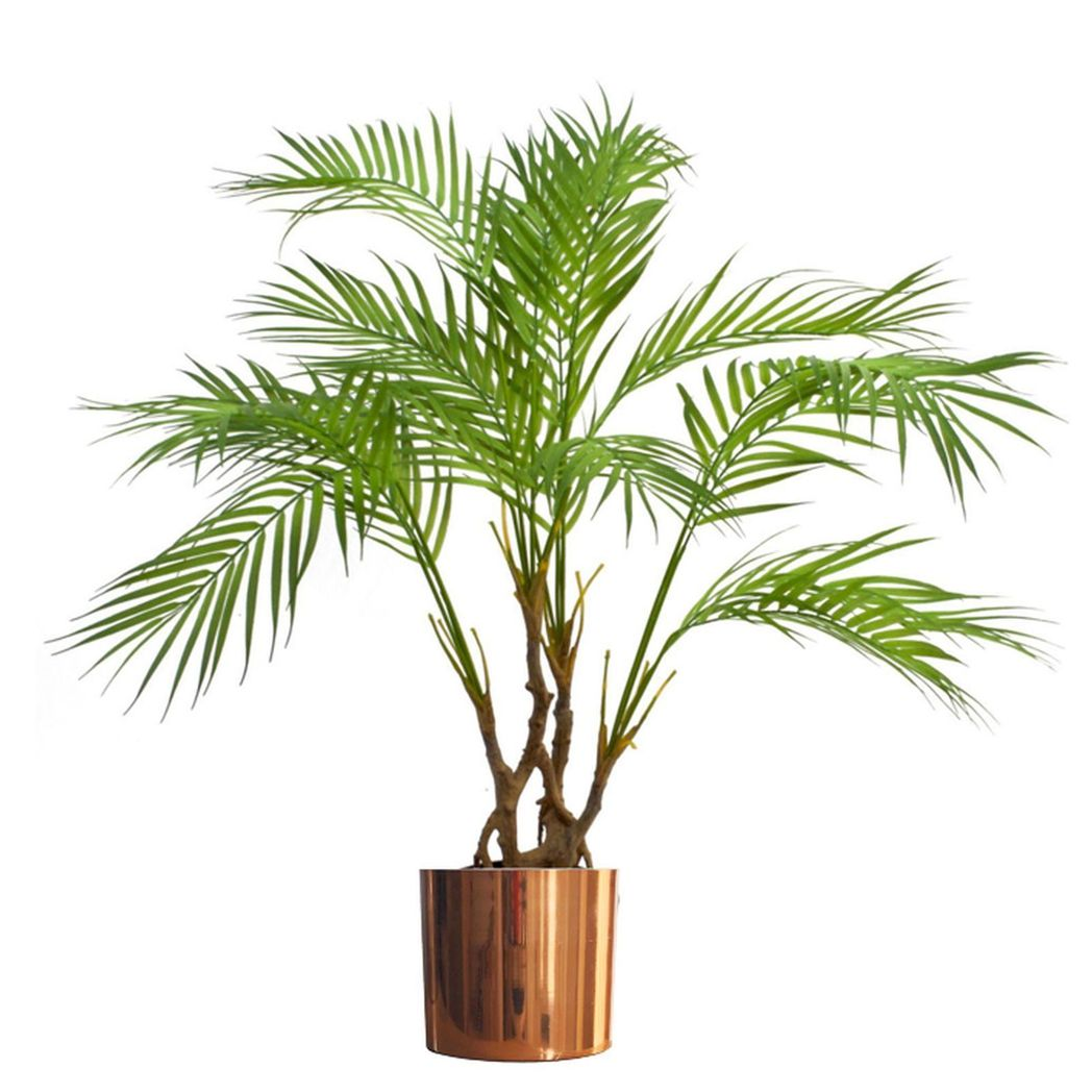 20cm x 18cm Medium Polished Copper Metal Planter – Modern Copper Plant Pot