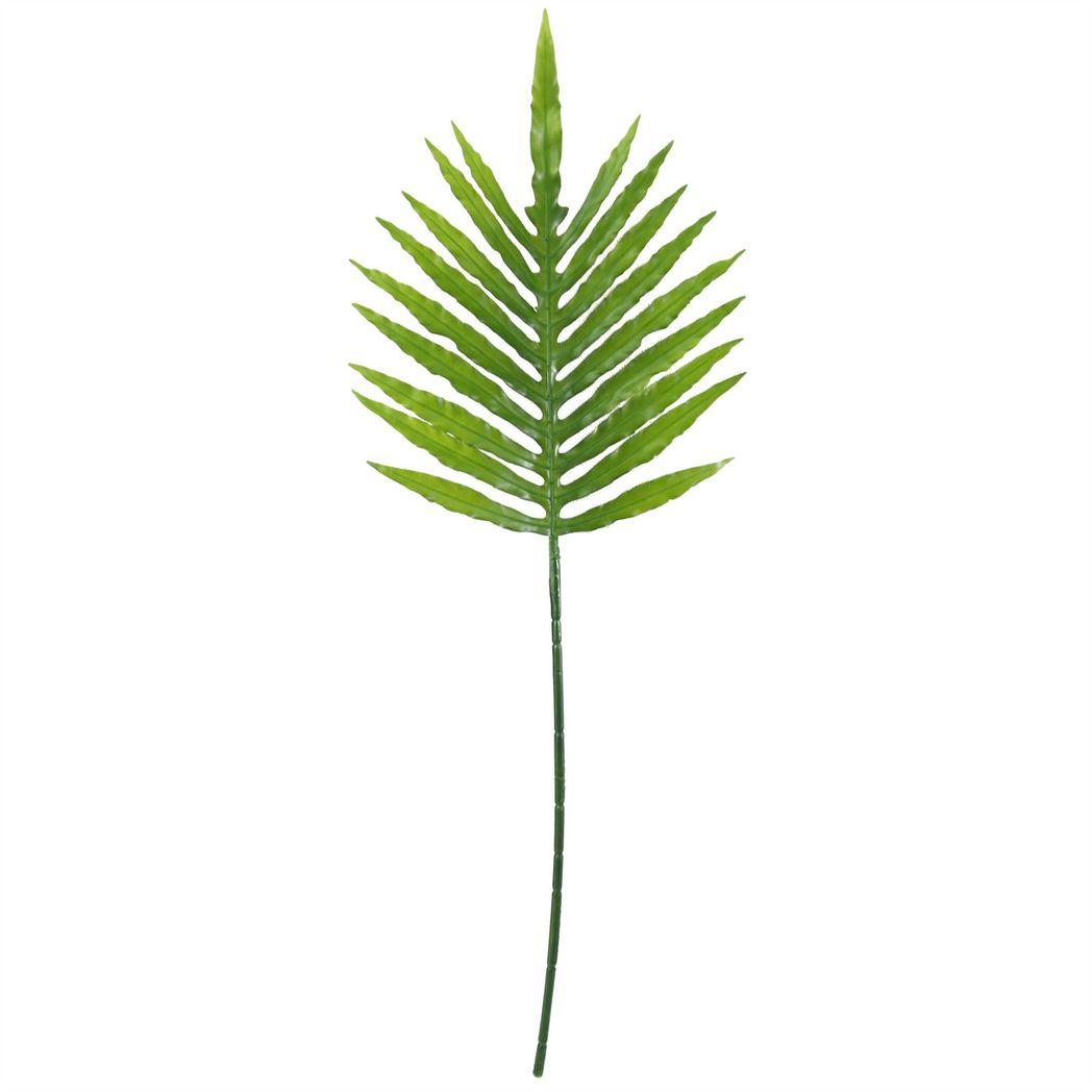 6 x 95cm Large Artificial Green Palm Leaf Stems – Faux Foliage