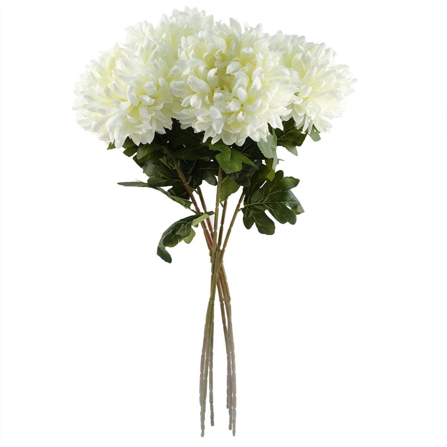 75cm Medium Artificial White Chrysanthemum Stem – Realistic Reflex Flower