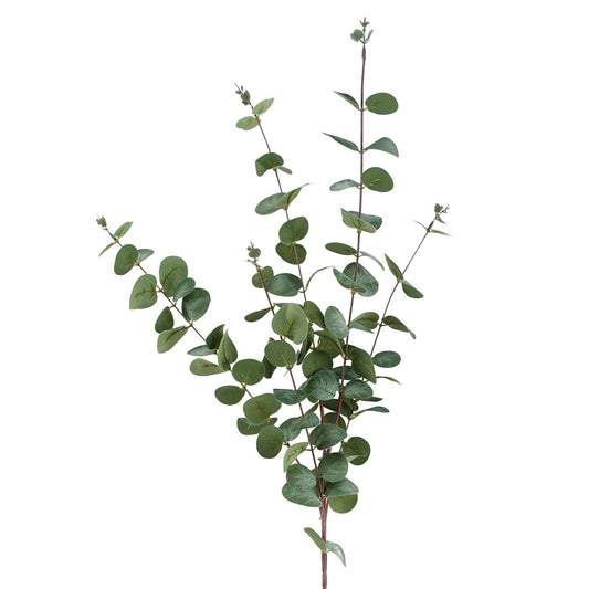100cm Large Artificial Green Eucalyptus Stem – Faux Eucalyptus Foliage