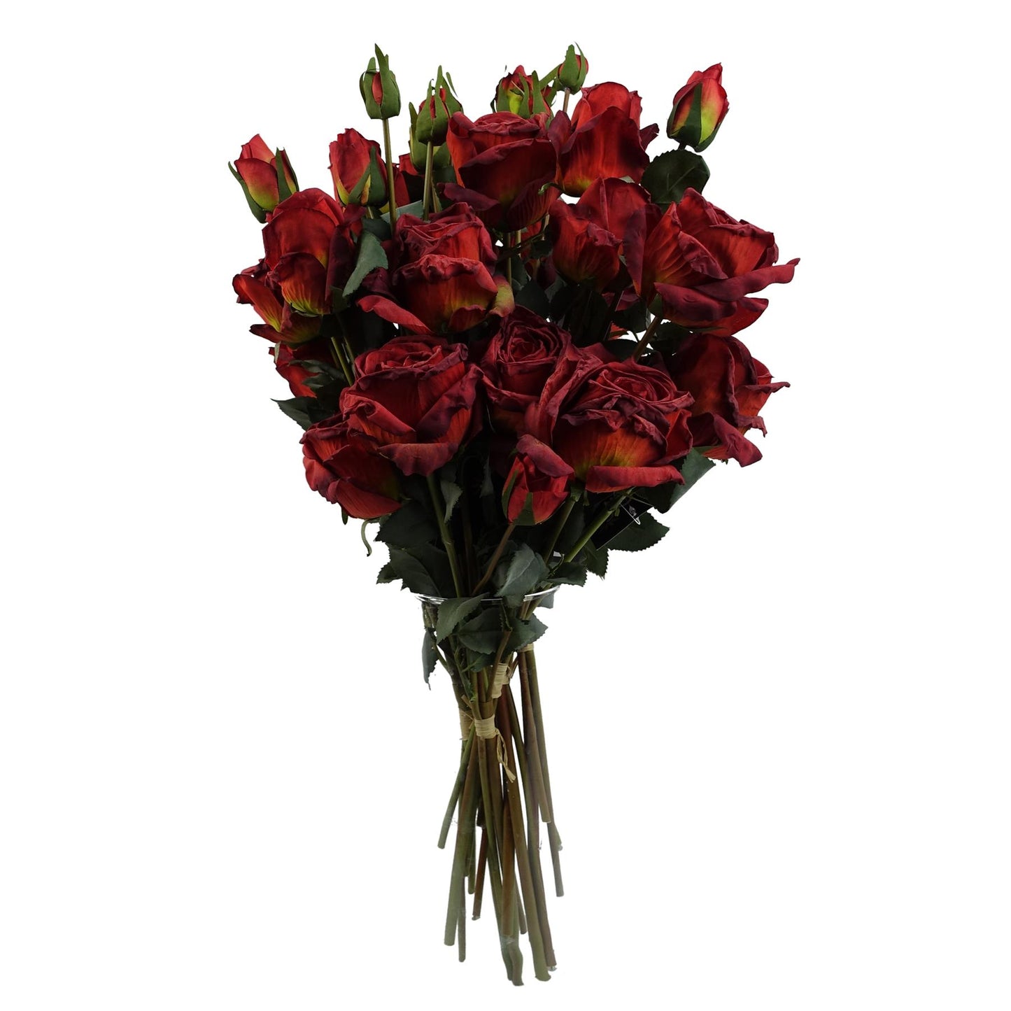 6 x 60cm Medium Premium Artificial Red Rose Sprays – Realistic Bouquet Set with 24 Flowers & 18 Buds