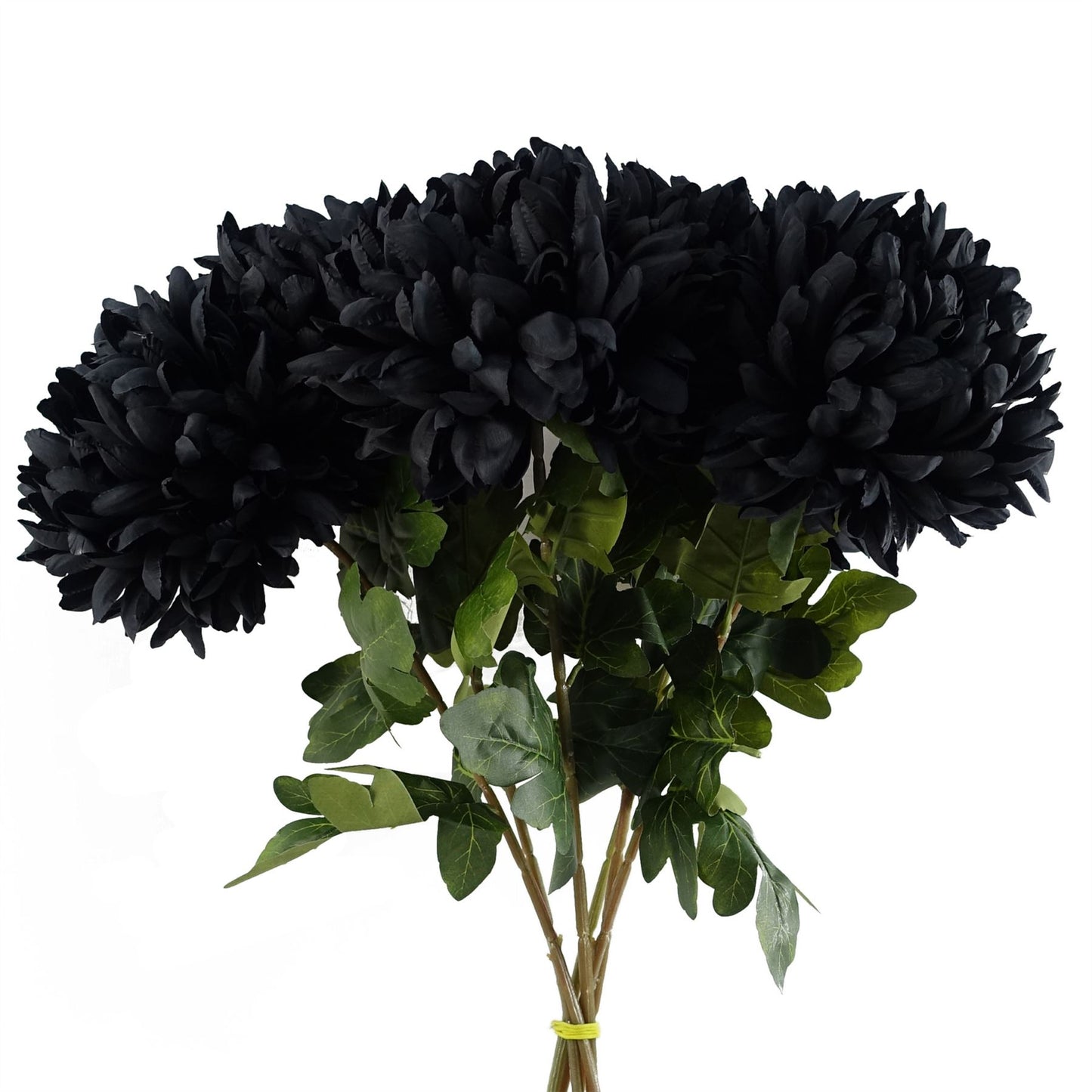 75cm Medium Artificial Black Chrysanthemum Stem – Realistic Reflex Flower