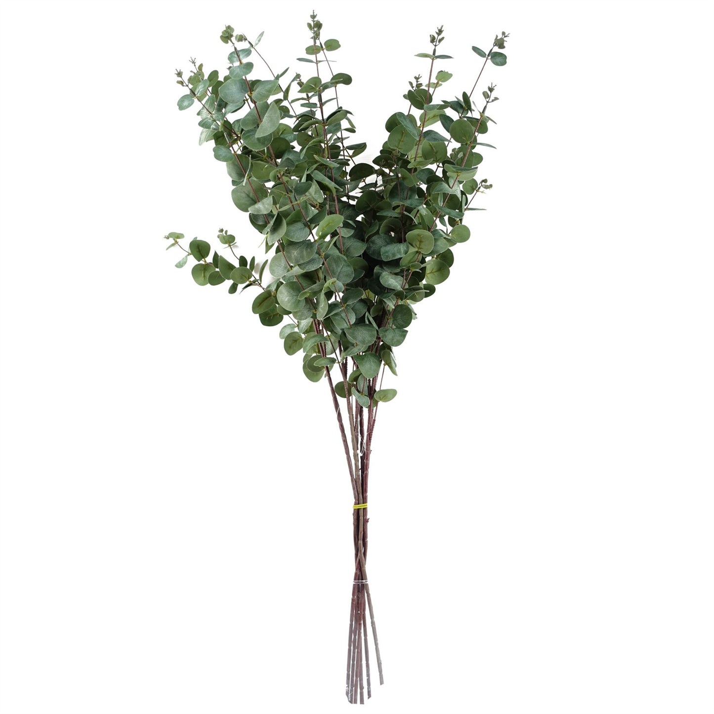 6 x 100cm Large Artificial Green Eucalyptus Stems – Faux Eucalyptus Foliage Bundle