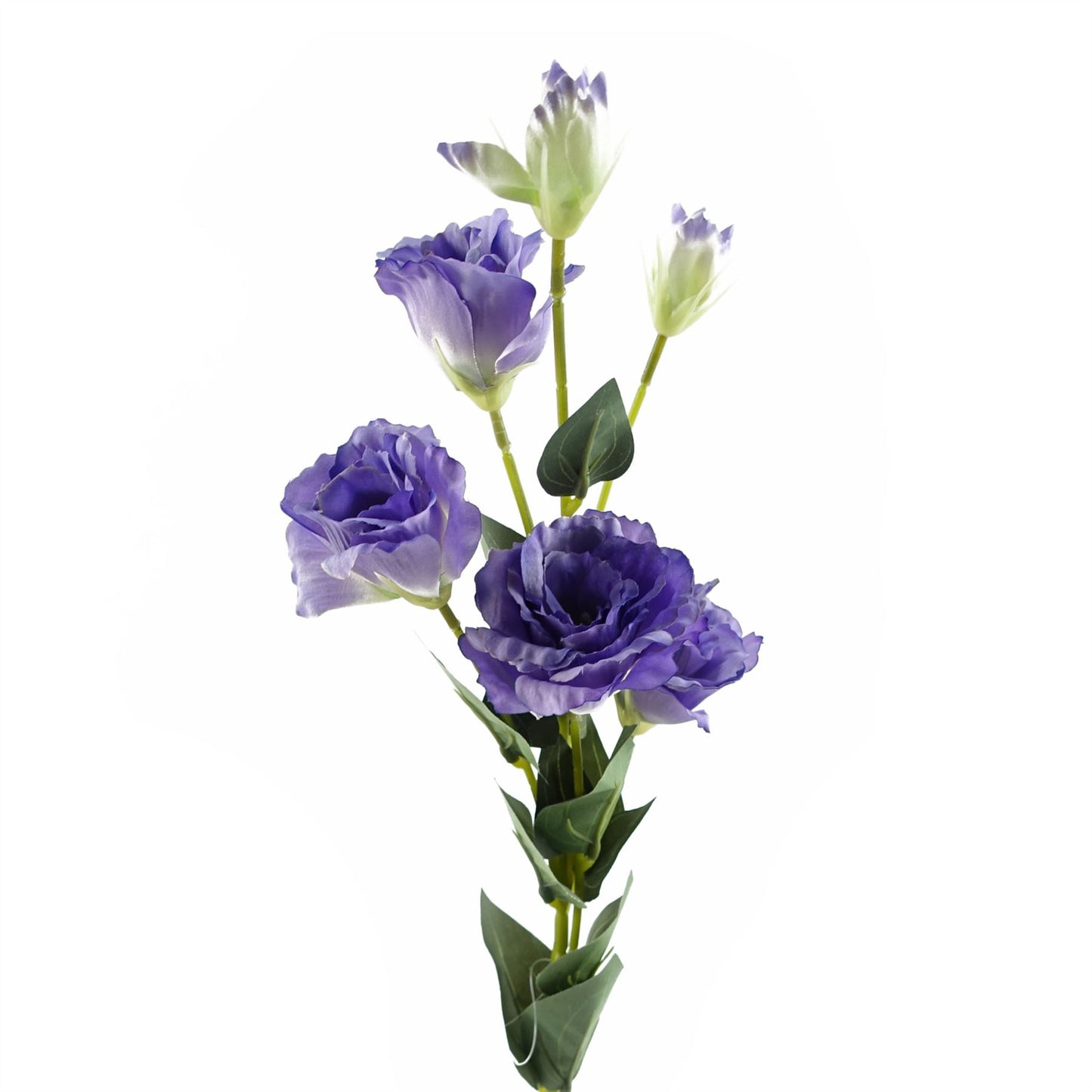 6 x 80cm Medium Artificial Purple Wild Rose Stems – Faux Rose Flowers for Arrangements