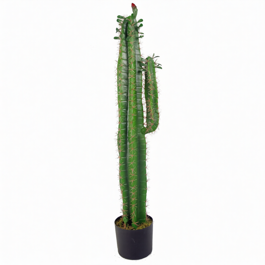100cm Large Premium Artificial Cactus Plant in Black Pot – Realistic Faux Indoor Cactus