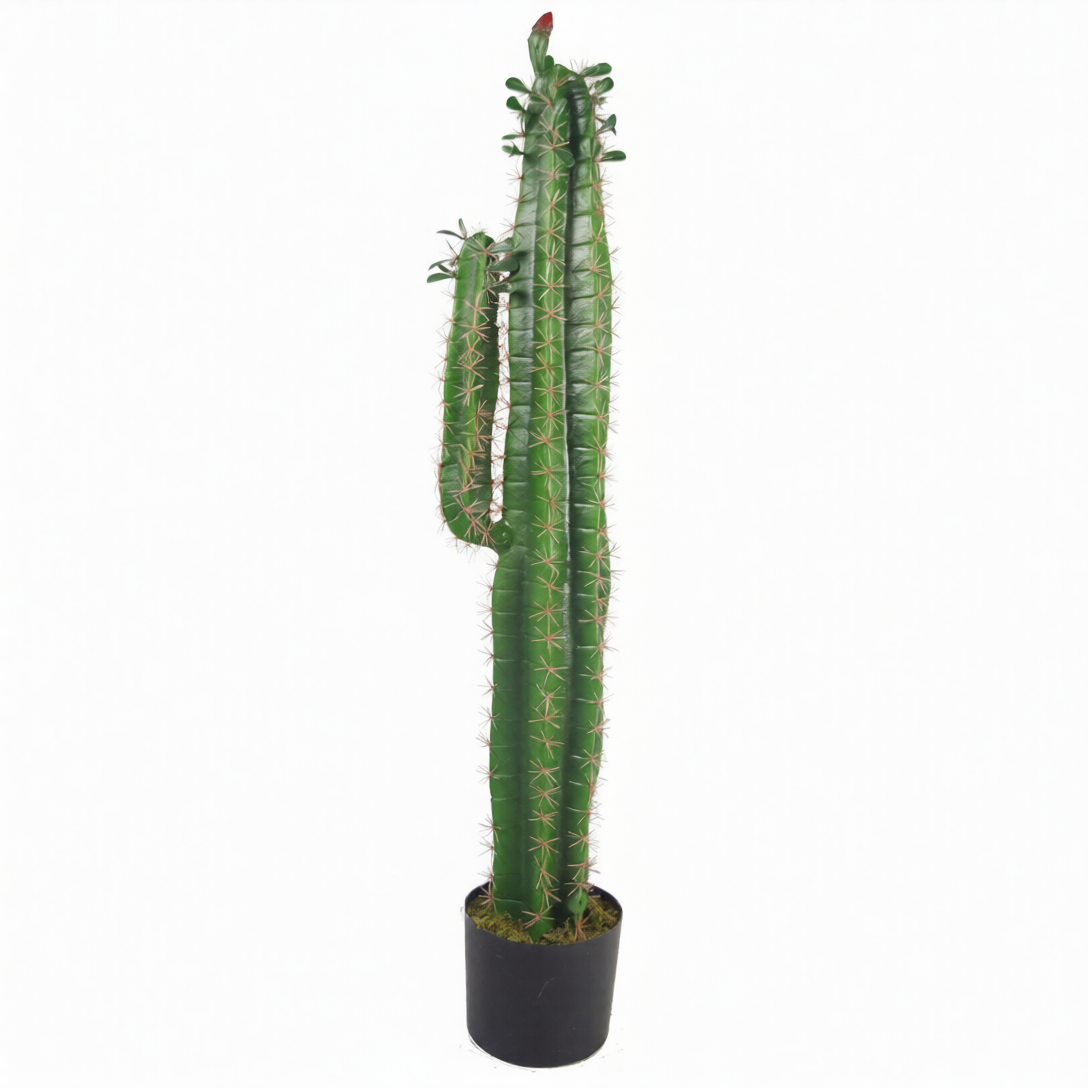 100cm Large Premium Artificial Cactus Plant in Black Pot – Realistic Faux Indoor Cactus