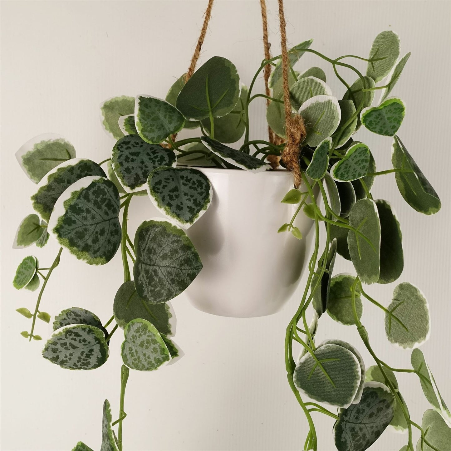 90cm Large Artificial Hanging String of Hearts Plant – Realistic Green Trailing Plant in Decorative Pot
