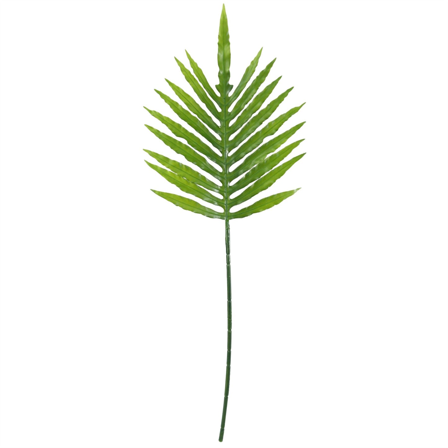 100cm Large Artificial Lily & Palm Flower Arrangement in Grey Smoke Glass Ball Vase