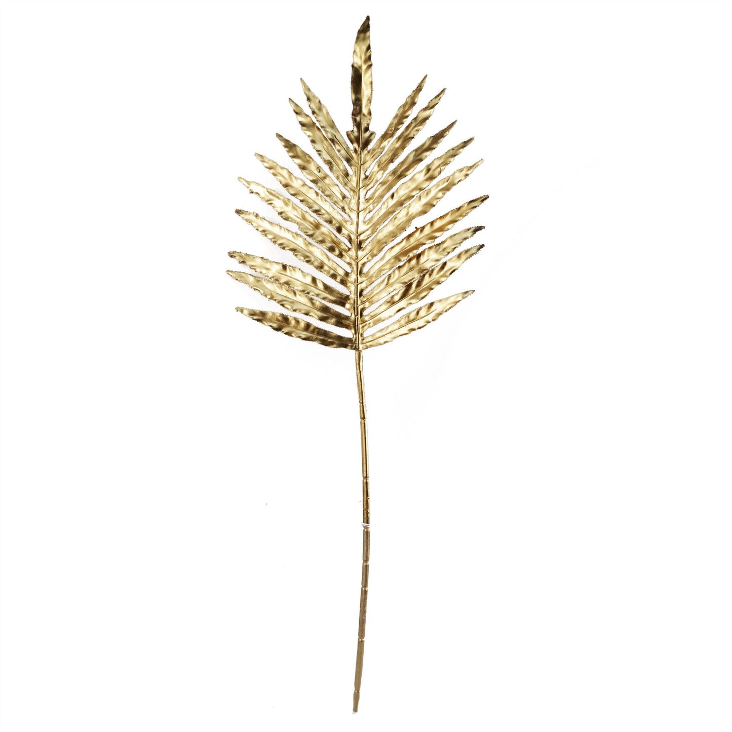 80cm Medium Artificial Gold Palm Leaf Arrangement in Gold Ombre Glass Vase