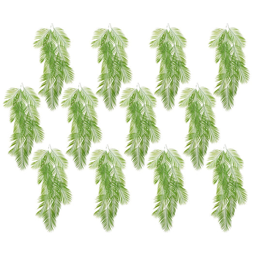 12 x 120cm Large Artificial Hanging Palm Plants – Tropical Trailing Design