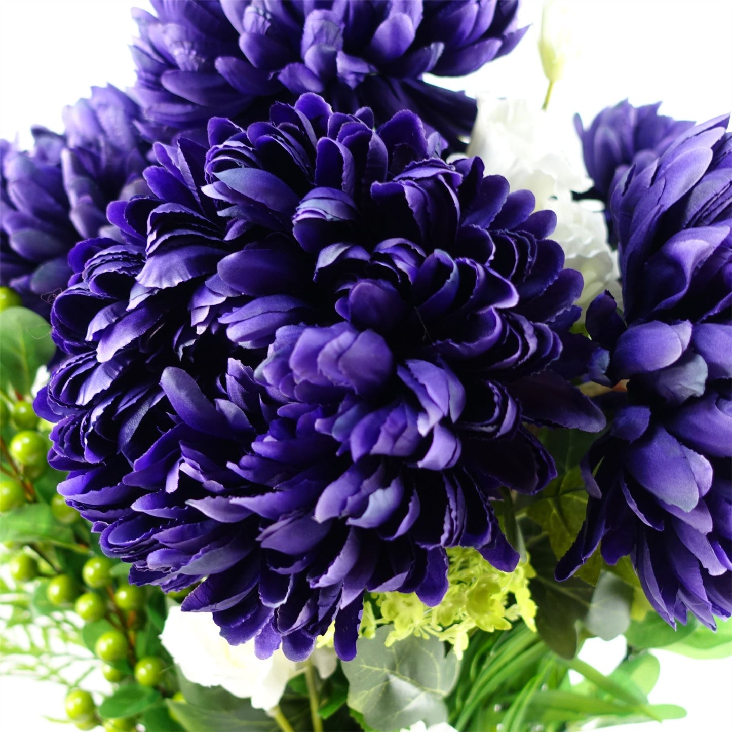 75cm Medium Artificial Purple Chrysanthemum Stem – Realistic Reflex Flower