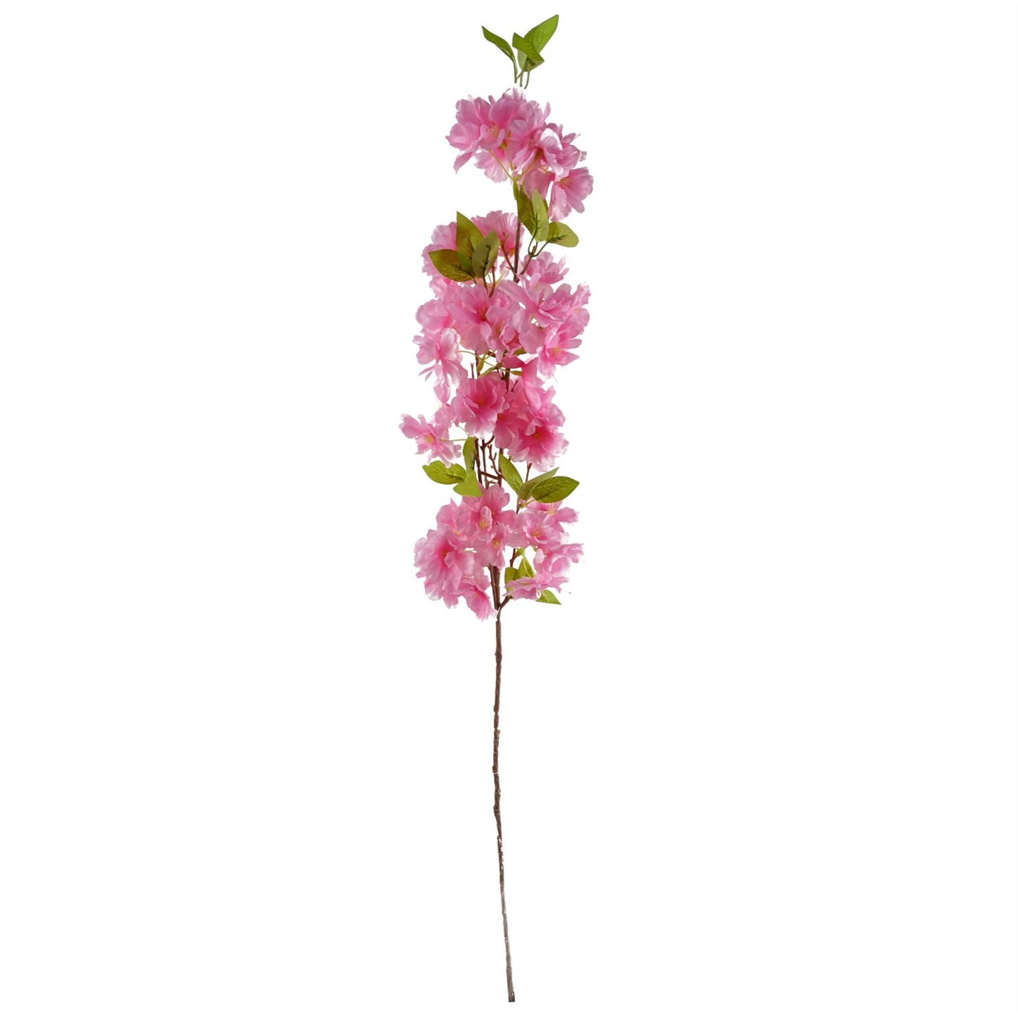 100cm Large Artificial Pink Blossom & Berry Flower Arrangement in Pink Square Glass Vase