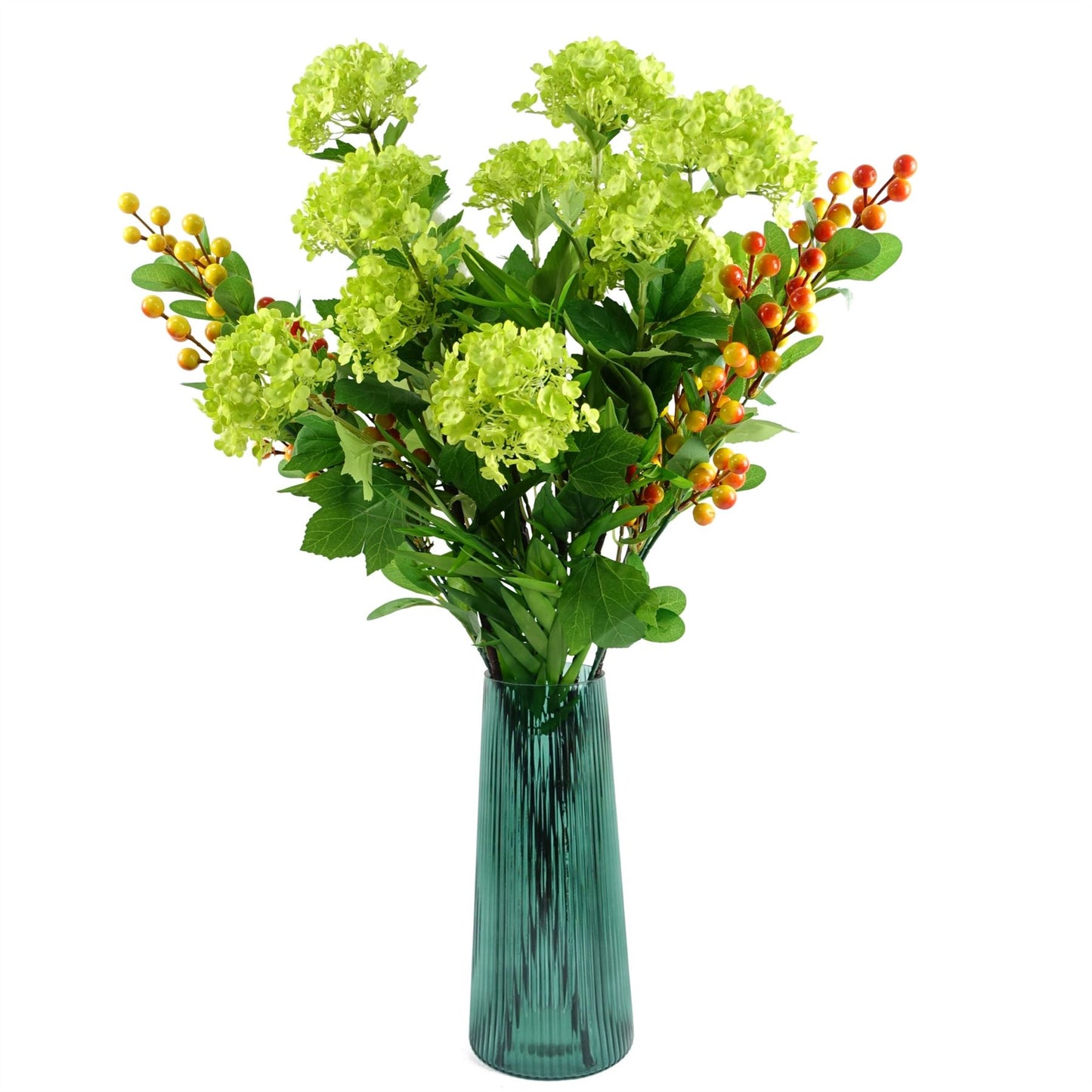 6 x 70cm Artificial Orange Berry Sprays – Faux Berry Stem Set