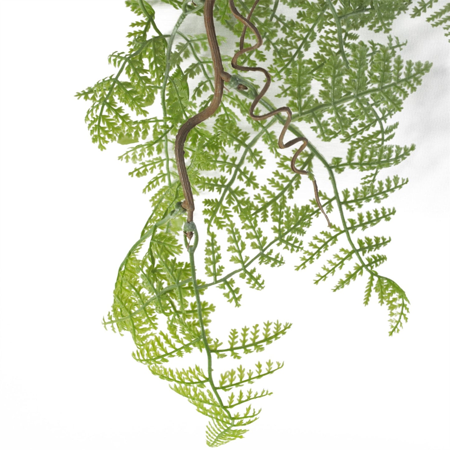 100cm Large Artificial Hanging & Trailing Maidenhair Fern – Realistic Light Green Faux Plant