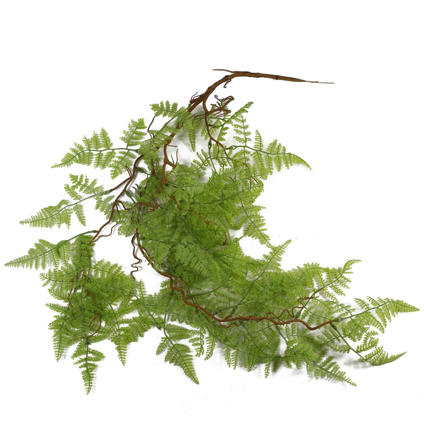 100cm Large Artificial Hanging & Trailing Maidenhair Fern – Realistic Light Green Faux Plant