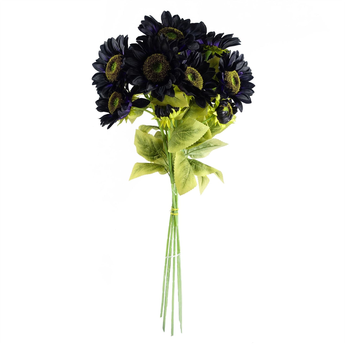 6 x 88cm Medium Purple Artificial Sunflower Stems – Realistic Faux Sunflowers with 18 Heads